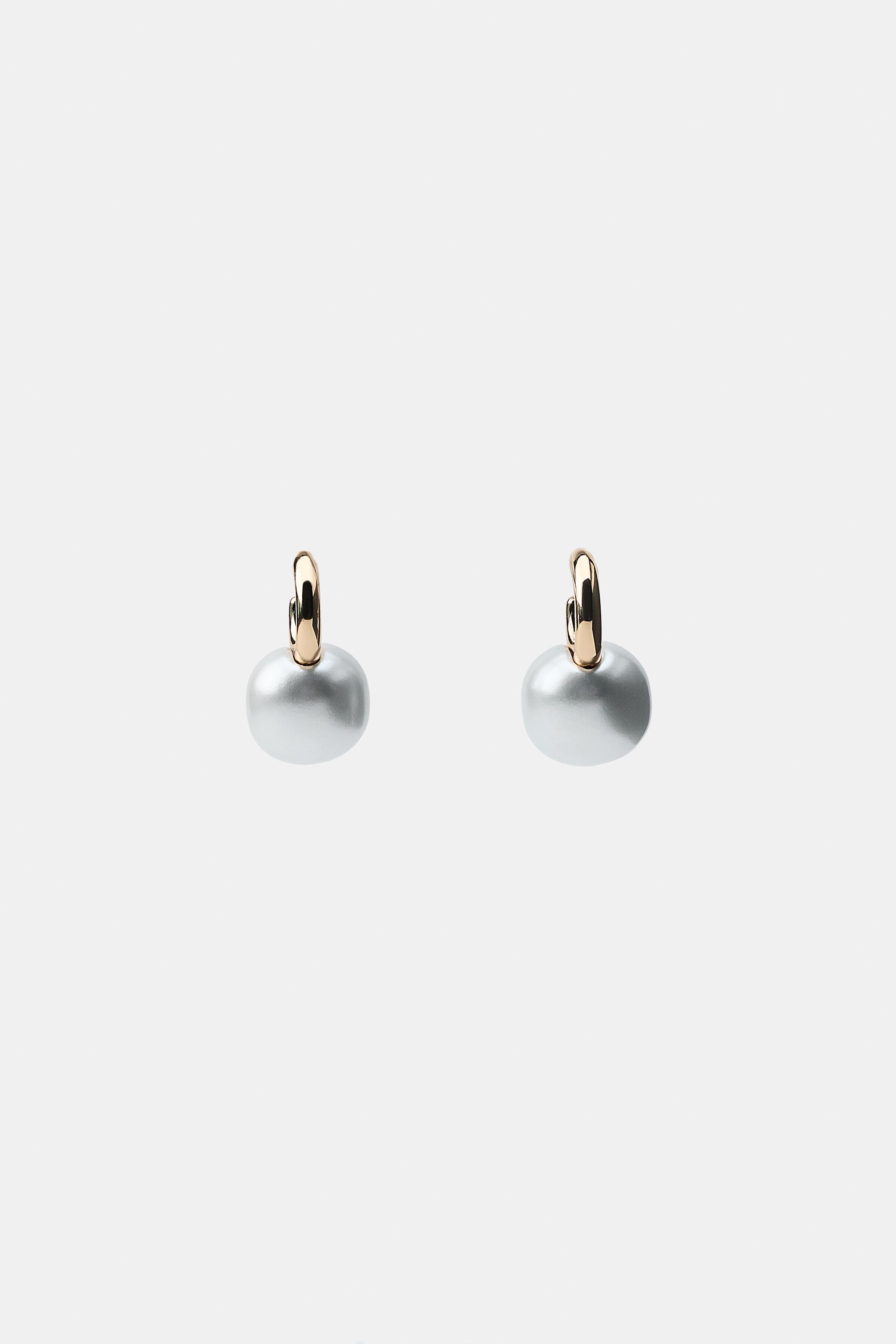 PEARL HOOP EARRINGS