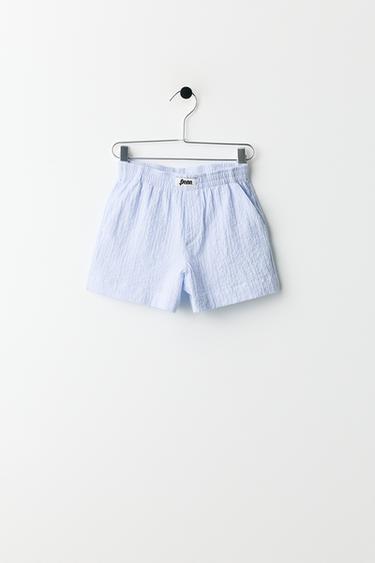 STRIPED BERMUDA SHORTS PENN © - Light blue by Zara