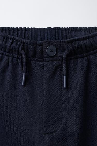 COMFORT FIT TROUSERS WITH ELASTIC WAIST - Navy blue by Zara