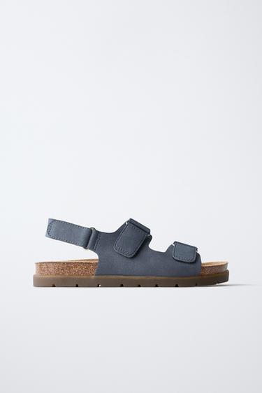 SANDALIA TIRAS - Azul de Zara