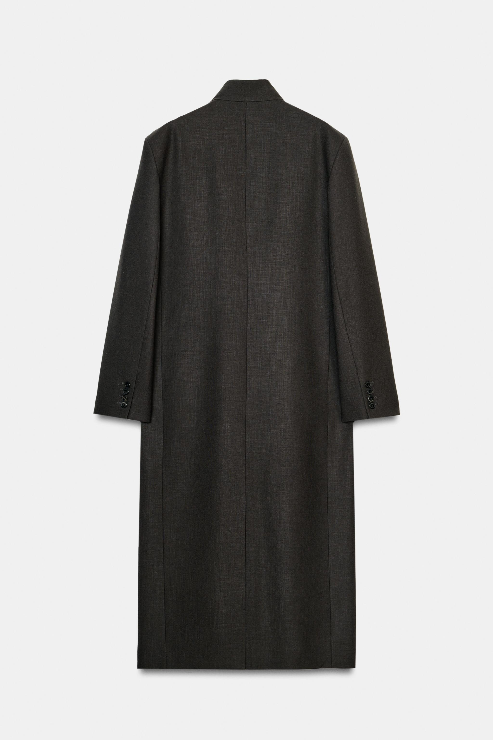zara ウールオーバーサイズ　ダブルコート　ブラックSサイズ　最終値下げです ZW COLLECTION LIMITED EDITION ウール製レヴィタコート - ブラウン