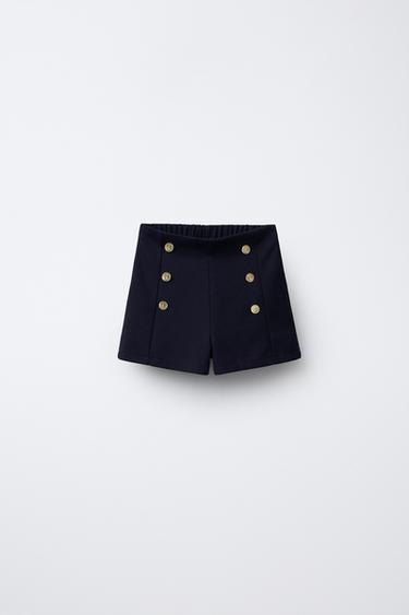 Zara 航海風百慕達短褲 - 海藍色 - 圖片 0