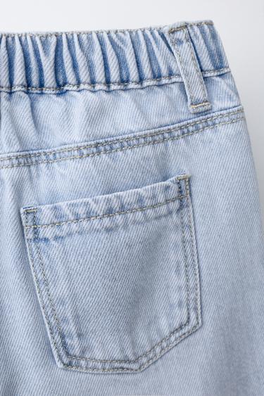 JEANS CULOTTE VOLANTES - Azul claro de Zara