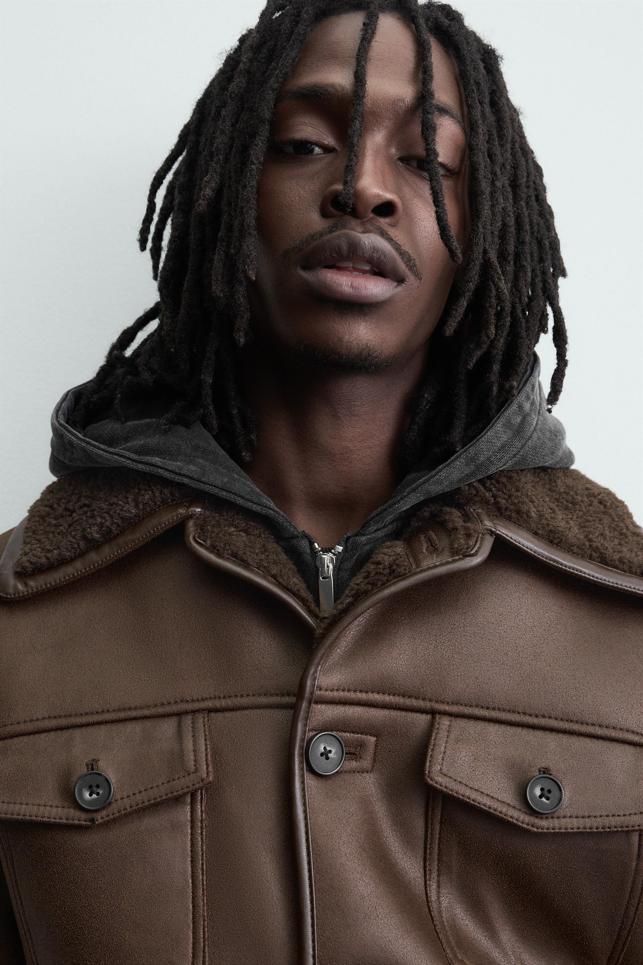 DOUBLE FACED FAUX SUEDE JACKET