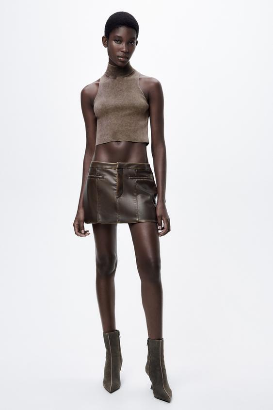 SHORT LEATHER SKIRT - LIMITED EDITION - Black