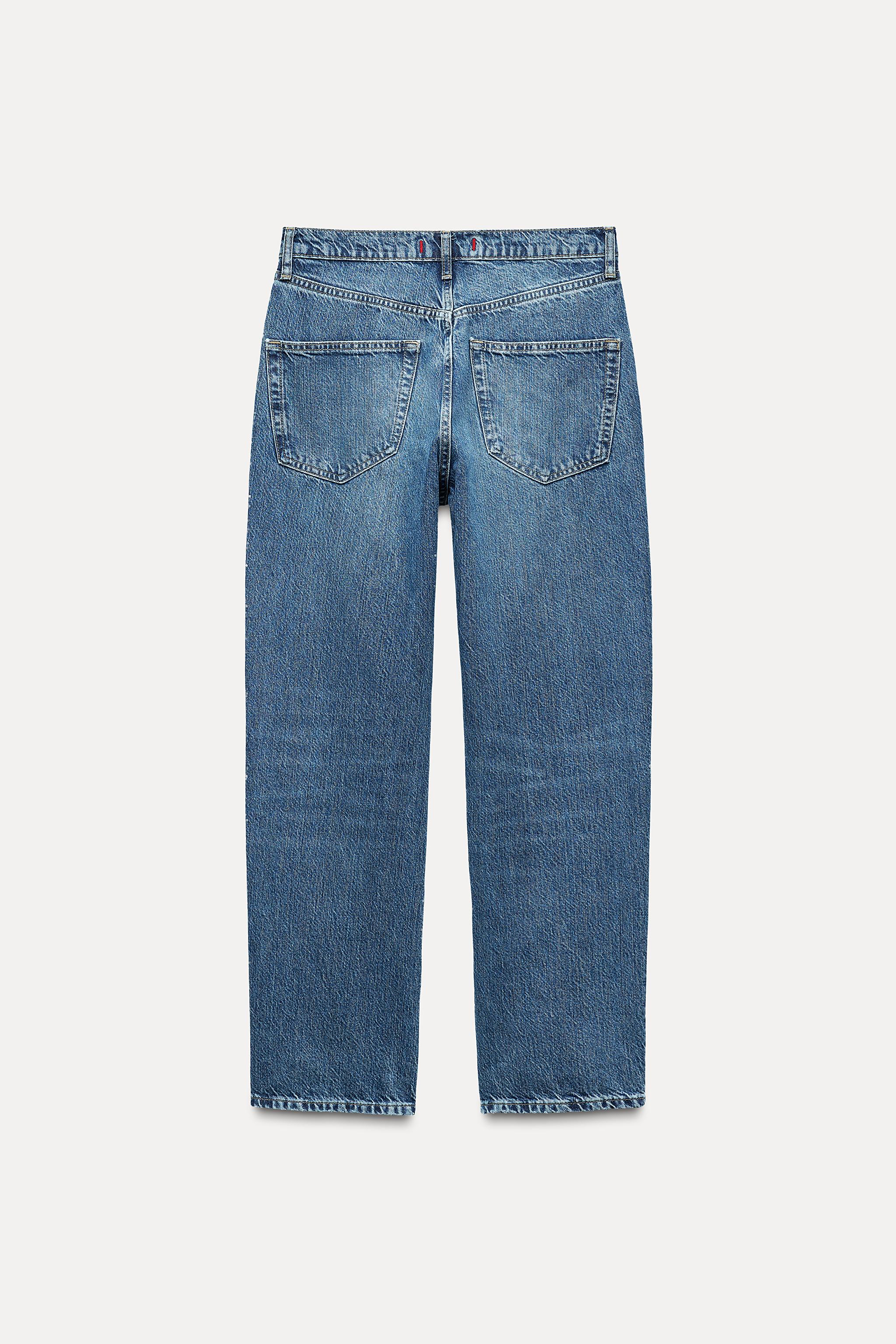 ZW COLLECTION RELAXED FIT MID-RISE JEANS - Mid-blue | ZARA India