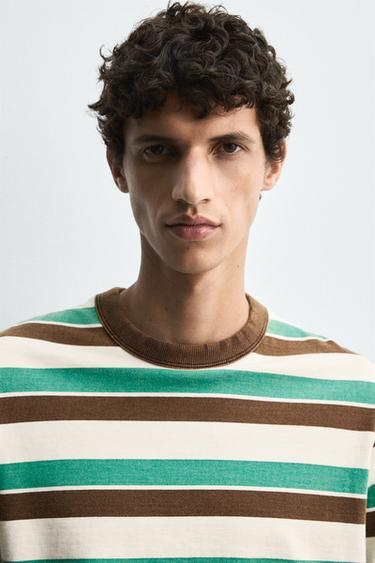 STRIPED T-SHIRT HARRY LAMBERT FOR ZARA X DISNEY - Brown / Green by Zara - Image 5