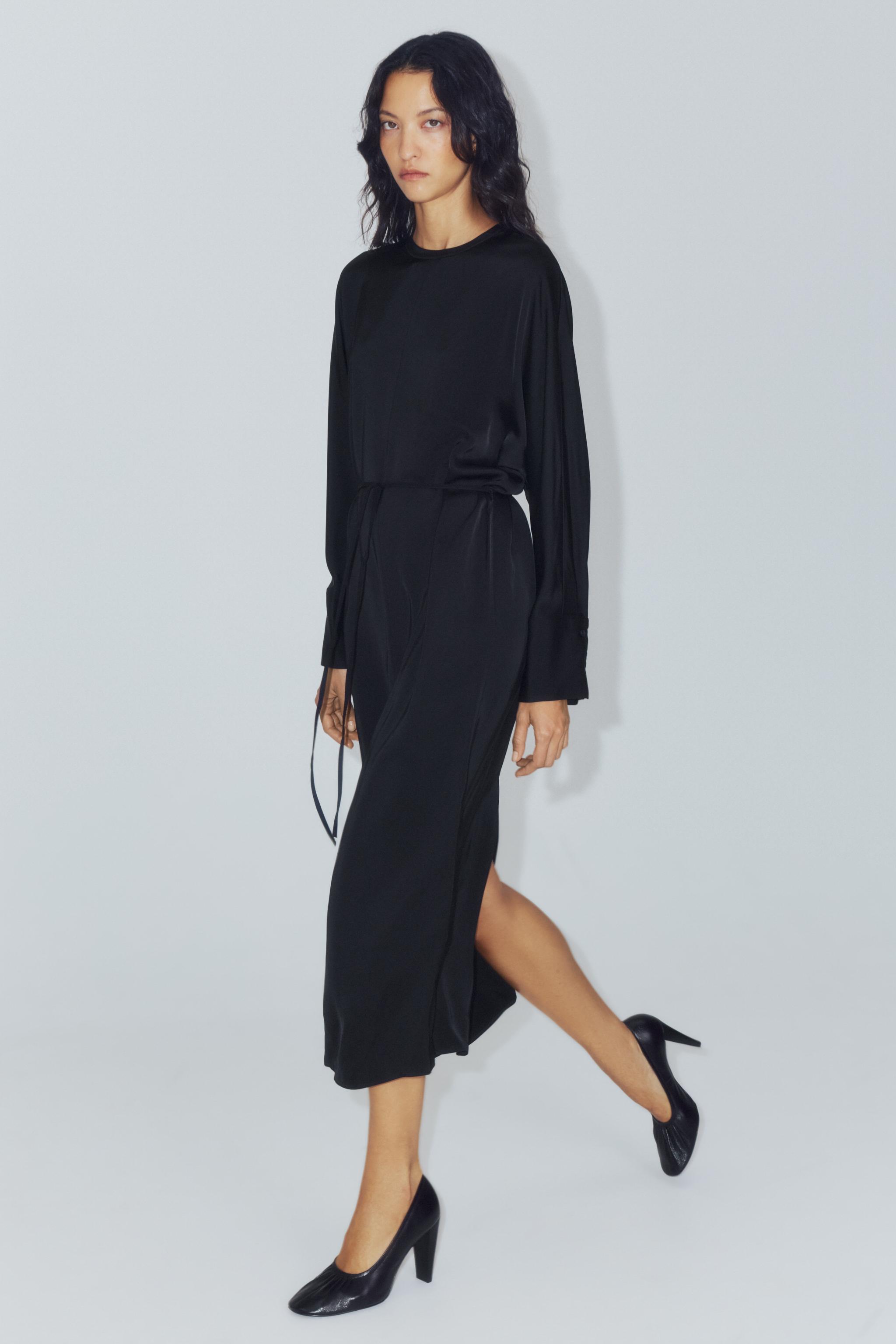 ZW COLLECTION SATIN BELT DRESS