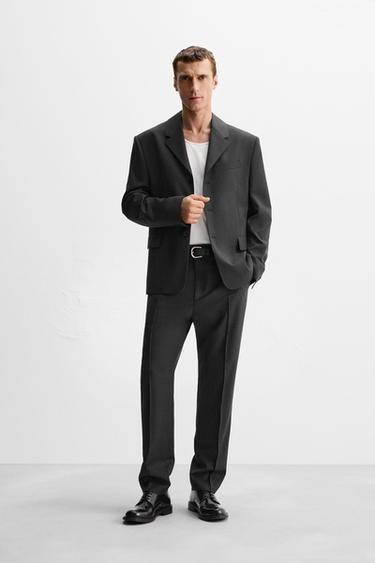 LIMITED EDITION WOOL SUIT BLAZER - Anthracite grey by Zara - Image 0