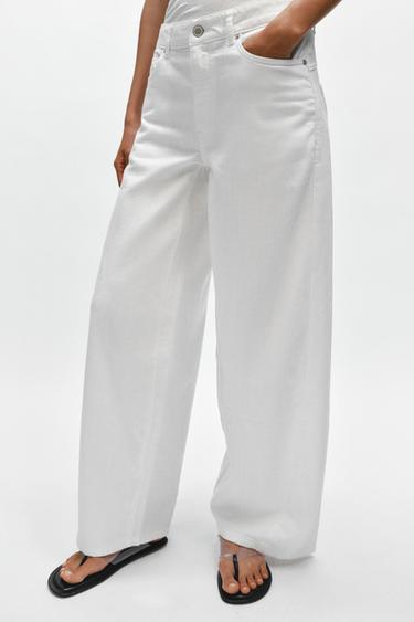 JEAN ZW COLLECTION LOOSE BARREL TAILLE NORMALE - Blanc de Zara - Image 1