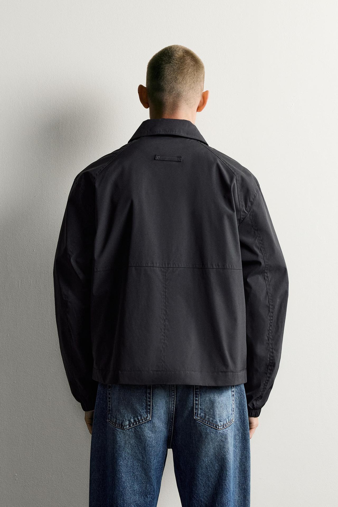WATER-REPELLENT TECHNICAL JACKET — Black