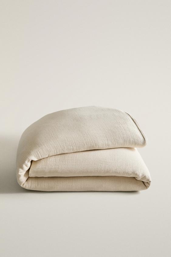TEXTURED BEDSPREAD - Ecru by Zara - Image 0