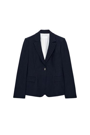 PINSTRIPE BLAZER - Navy blue by Zara