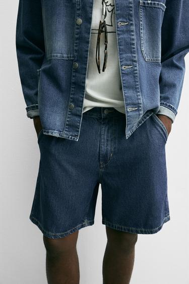 БЕРМУДИ ПРЯМОГО КРОЮ З ЛЕГКОГО ДЕНІМУ - Блакитний Zara