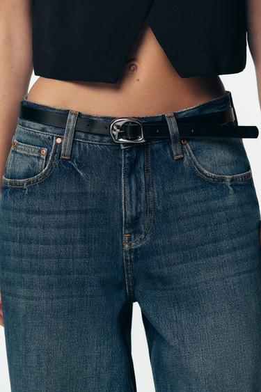 JEAN Z1975 CULOTTE TAILLE HAUTE CEINTURE - Bleu de Zara - Image 2