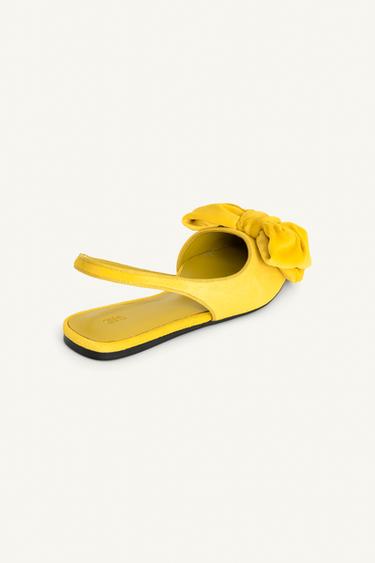 LIMITED EDITION FLAT SLINGBACK SHOES WITH MAXI BOW - Yellow by Zara - Image 7