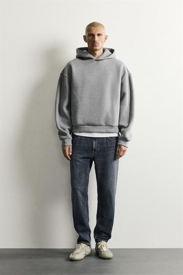 CROPPED SLIM FIT JEANS - Navy blue by Zara - Image 0