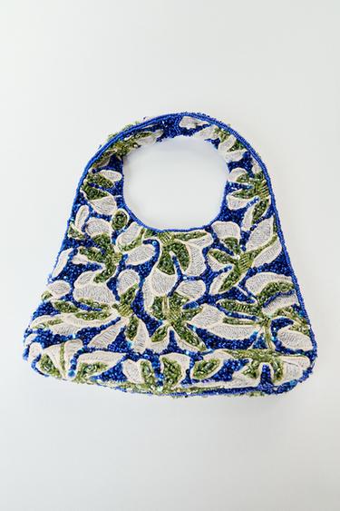 BEADED HANDBAG - Blue by Zara