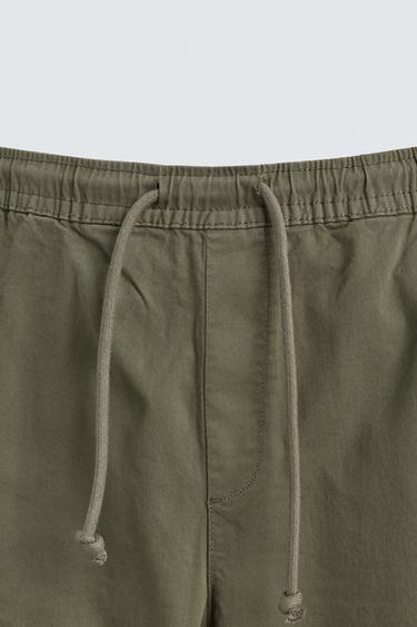 SLIM FIT CARGO TROUSERS - Khaki by Zara - Image 7