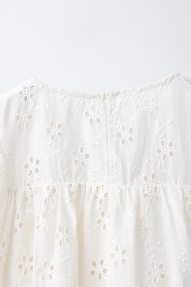 ROBE BRODÉE - Écru de Zara - Image 3