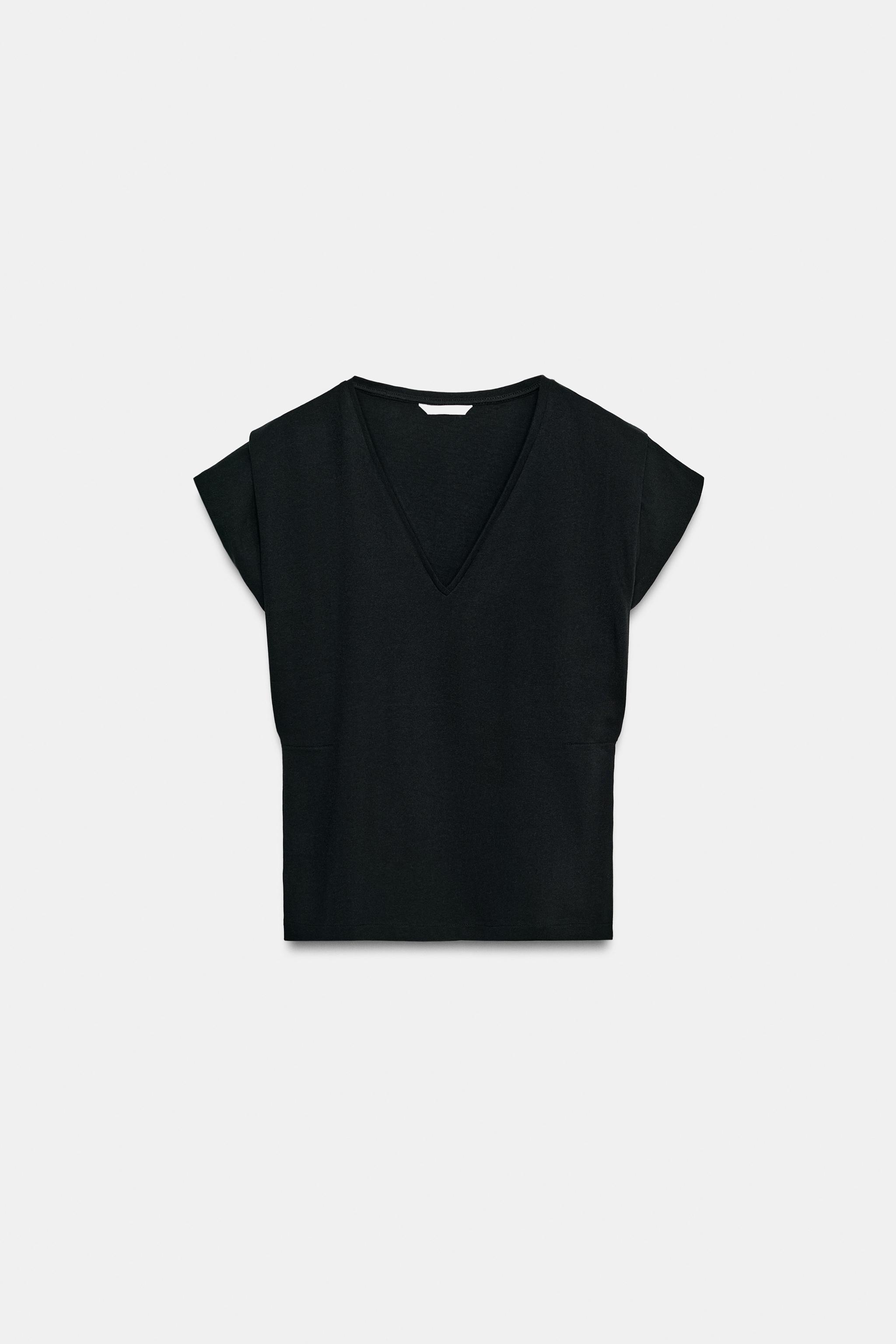 COTTON V-NECK T-SHIRT