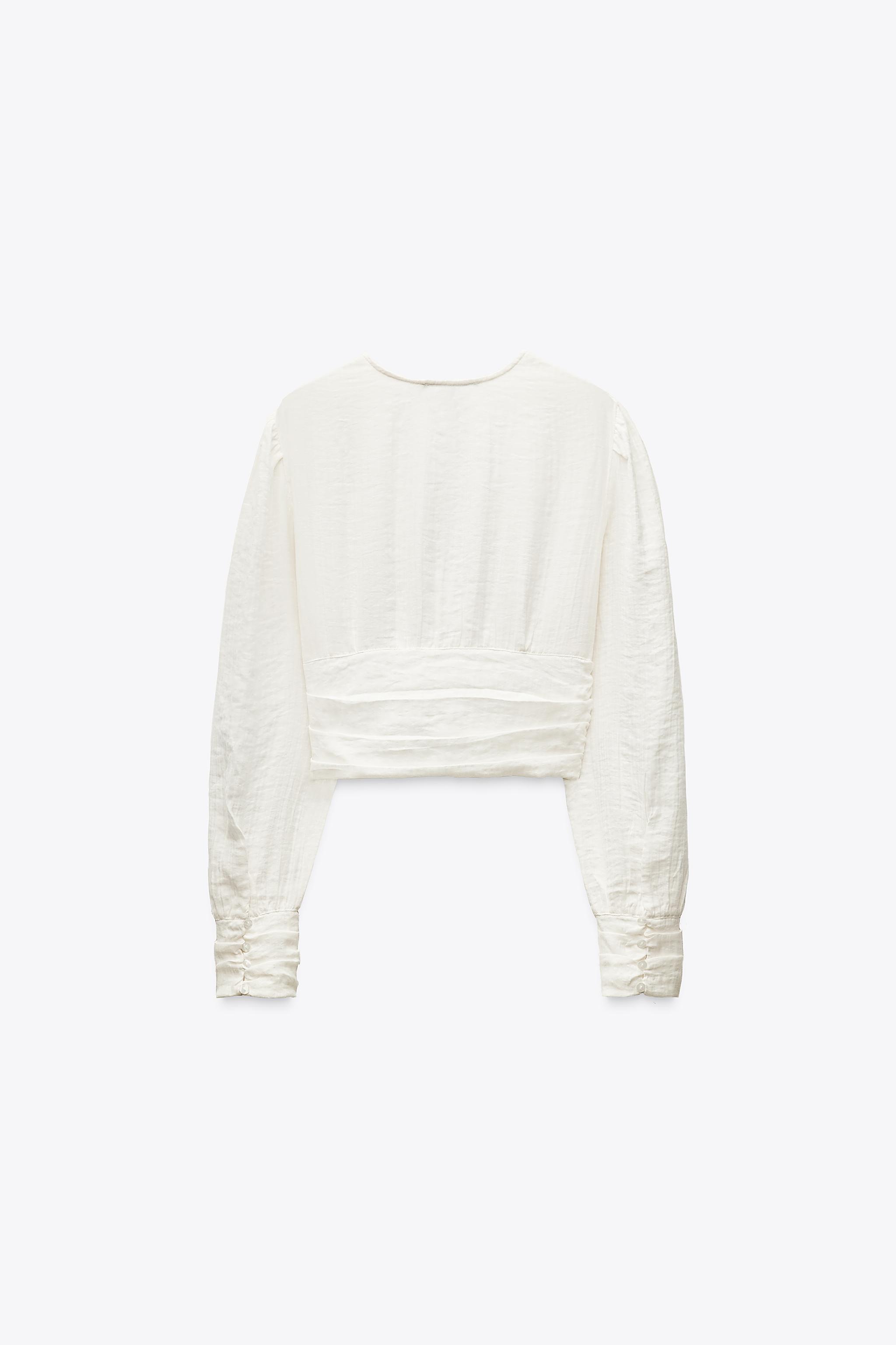 低価格 TEXTURED CROPPED SHIRT - Ecru | ZARA United States その他