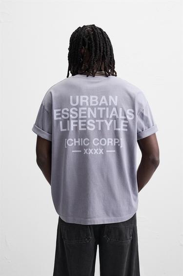 COMBINED PRINT T-SHIRT - Purple by Zara - Image 2