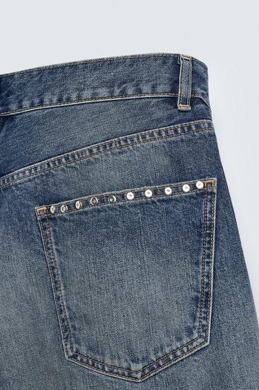 JEAN AMPLE AVEC CLOUS - Bleu de Zara - Image 9