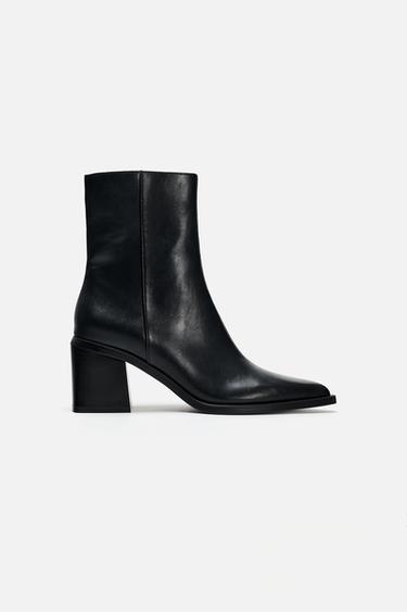 BOTA DE SALTO GROSSO - Preto da Zara