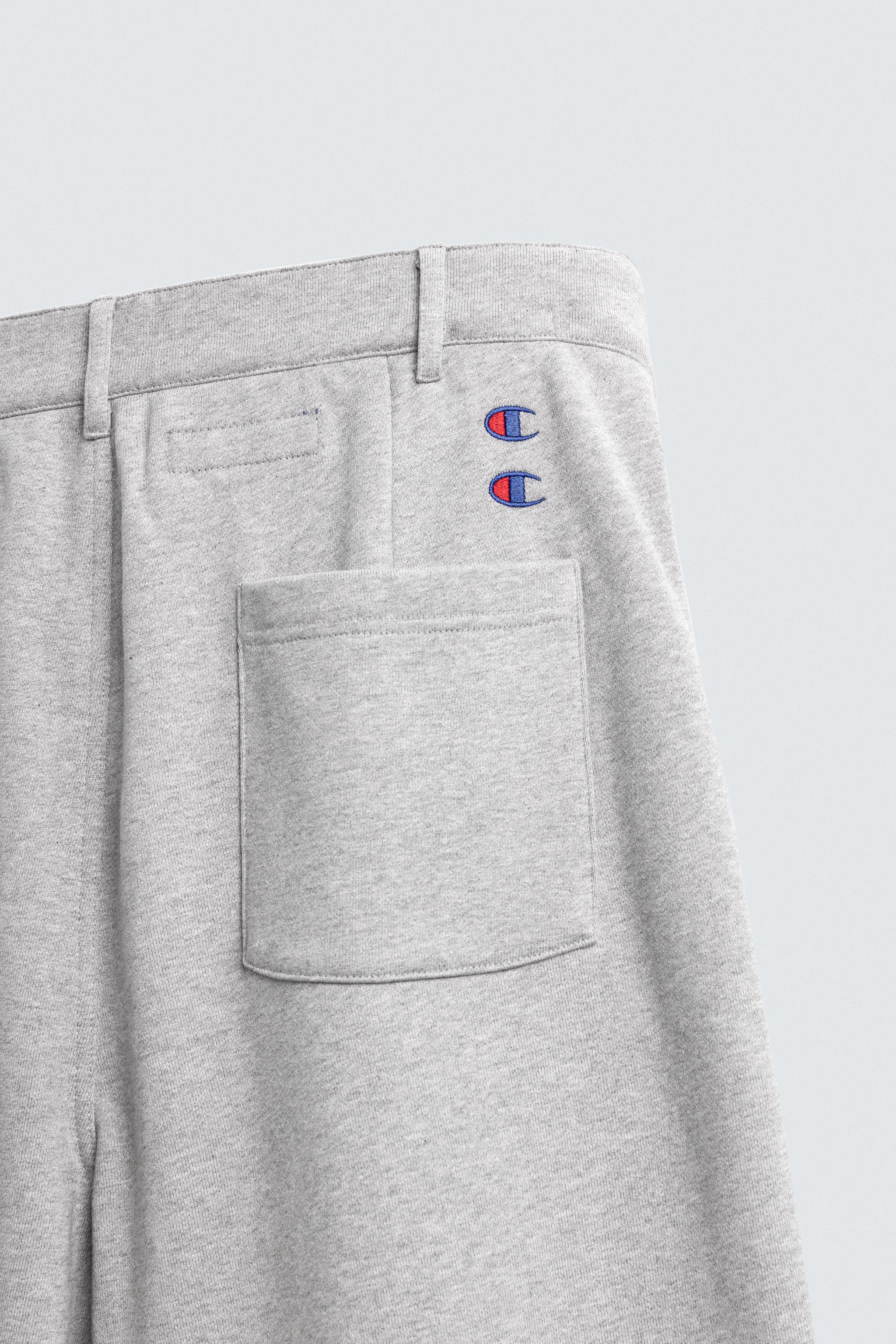 CHAMPION ® X ZARA RELAXED FIT PLEATED PANTS - Gray marl
