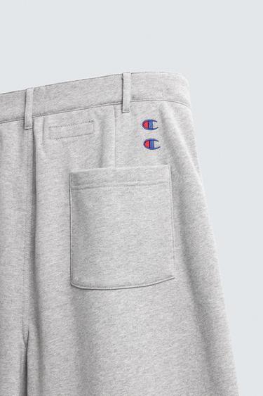 PANTALON COUPE DÉCONTRACTÉE PLIS CHAMPION ® X ZARA - Gris chiné de Zara - Image 9