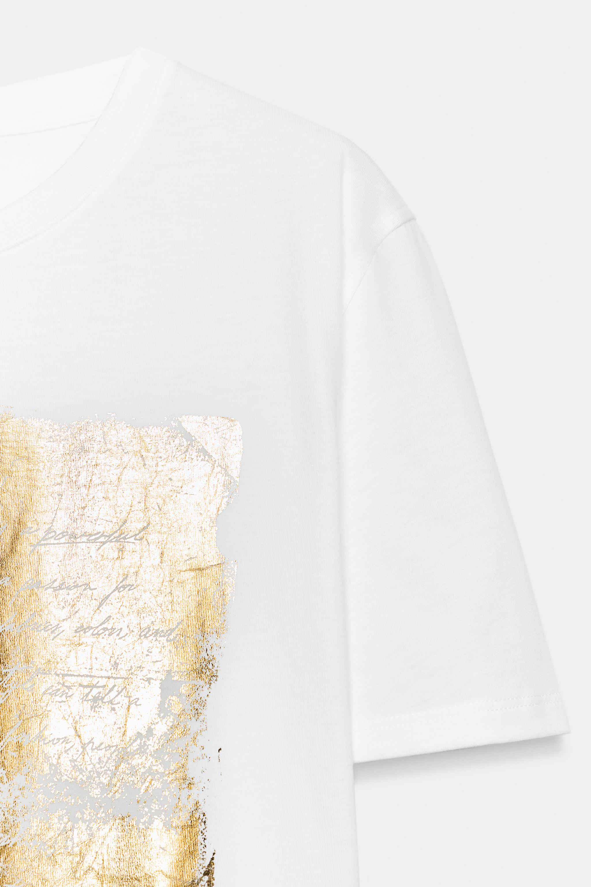METALLIC SHORT SLEEVE T-SHIRT