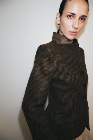 Zara TAILORED BLAZER WITH WOOL ZW COLLECTION - Multicolored