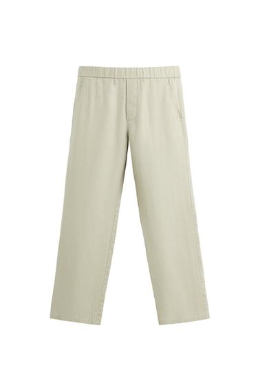 100% LINEN TROUSERS - Light beige by Zara
