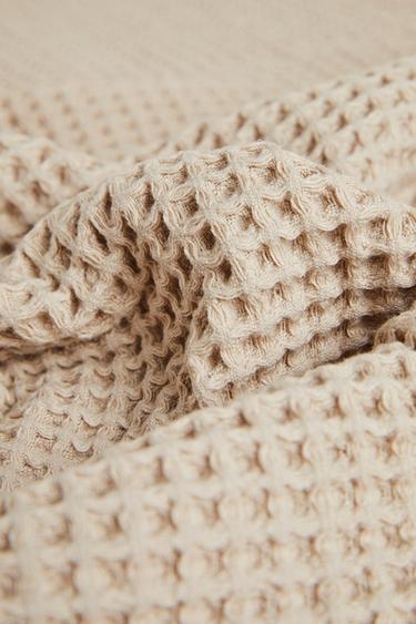 SERVIETTE DE BAIN COTON WAFFLE - Sable de Zara - Image 3