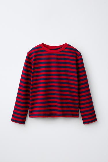 LONG SLEEVE STRIPED T-SHIRT - Stripes by Zara - Image 0