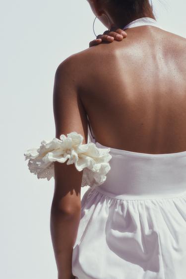 BALLOON HALTER TOP - White by Zara - Image 5
