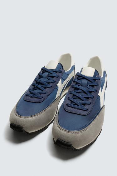 BASKETS STYLE RÉTRO - Bleu de Zara - Image 1