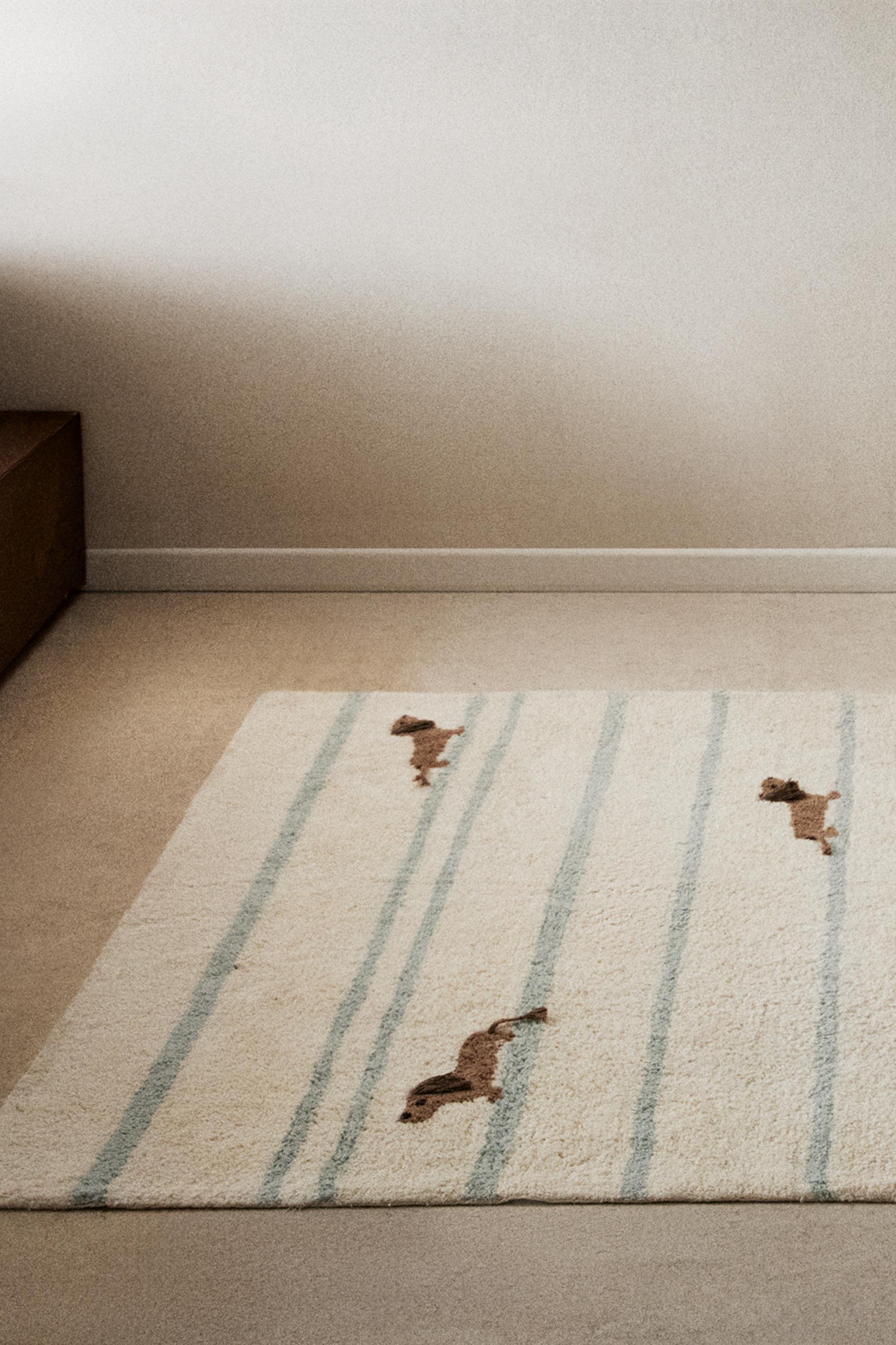 CHILDREN'S COTTON DOG AREA RUG