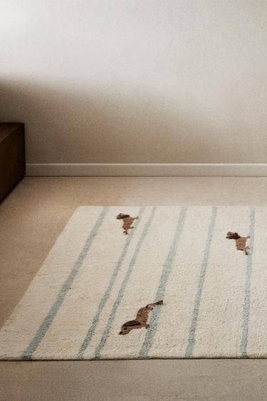 TAPIS ENFANT COTON CHIENS - Blanc cassé de Zara - Image 6