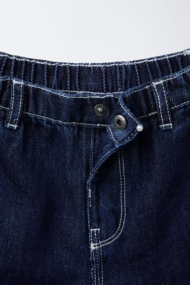 DENIM BERMUDA SHORTS WITH LABEL - Blue by Zara - Image 2