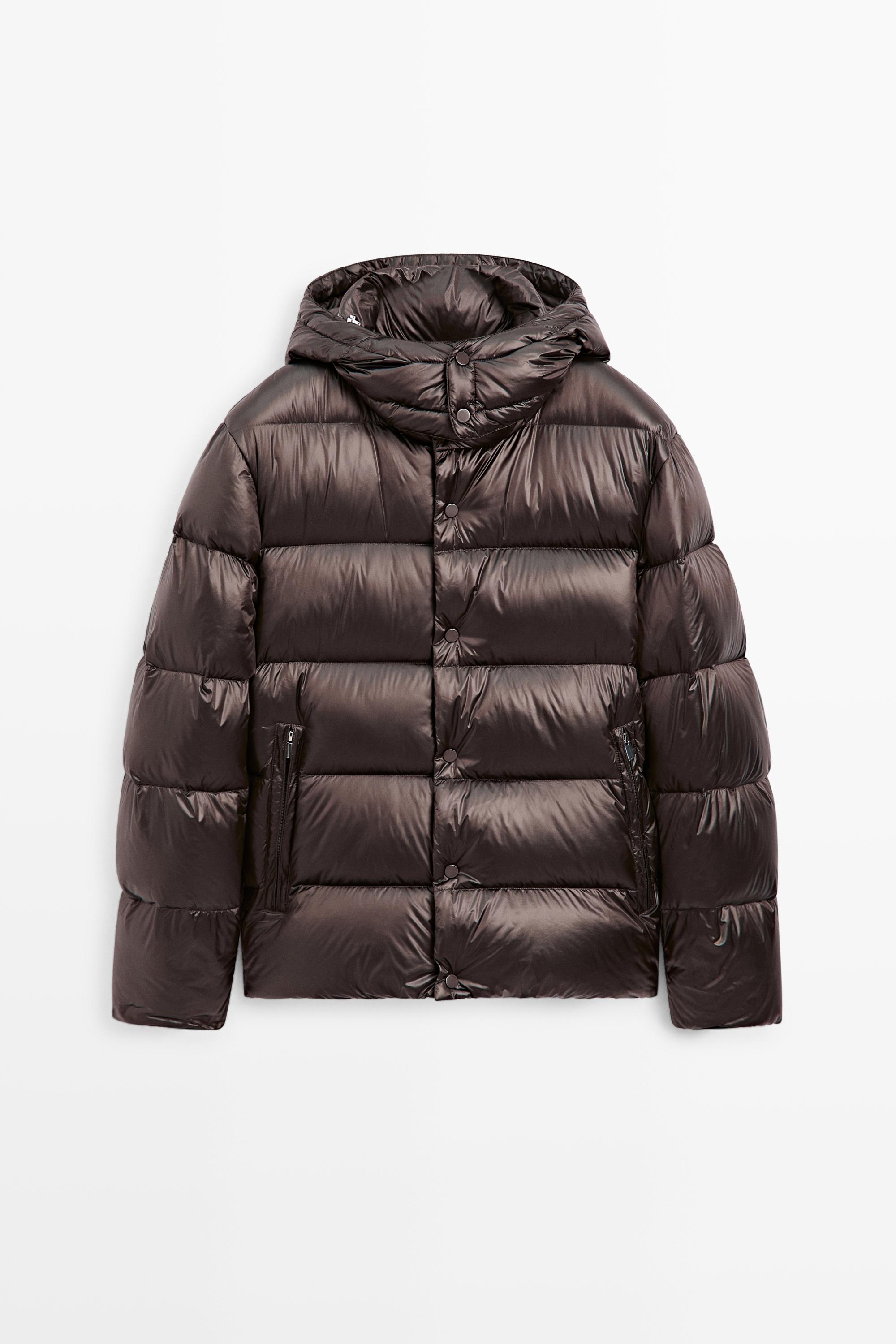 Shiny down jacket - Green | ZARA United States