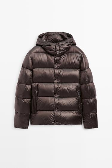 Shiny down jacket — Burgundy 2