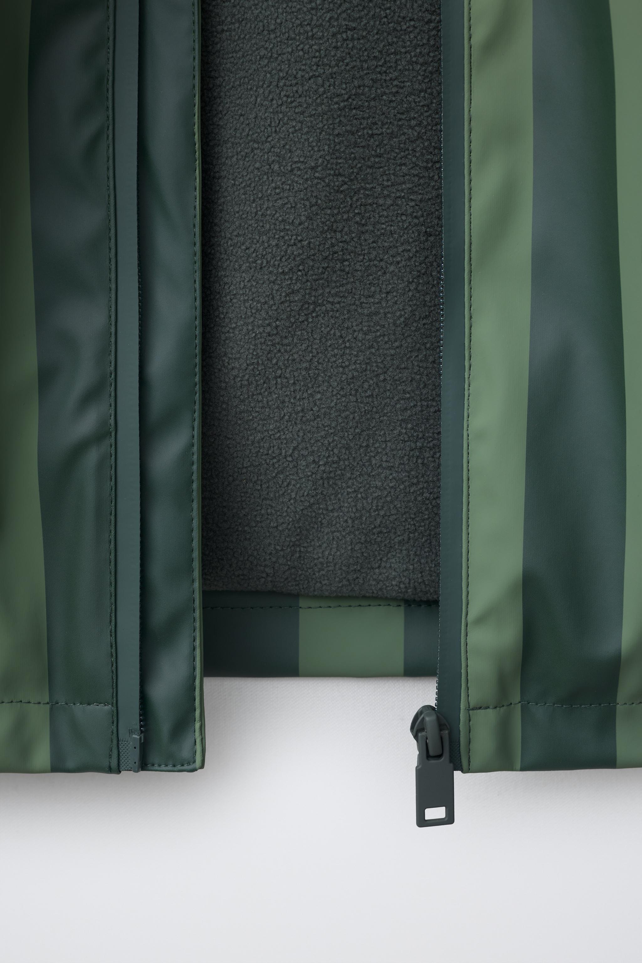 STRIPED WATER-RESISTANT RUBBERIZED RAINCOAT