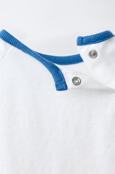 T-SHIRT IMPRIMÉ CHIEN SURFEUR - Écru clair de Zara - Image 3