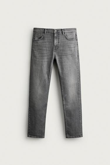 BASIC SLIM FIT JEANS - Light grey by Zara