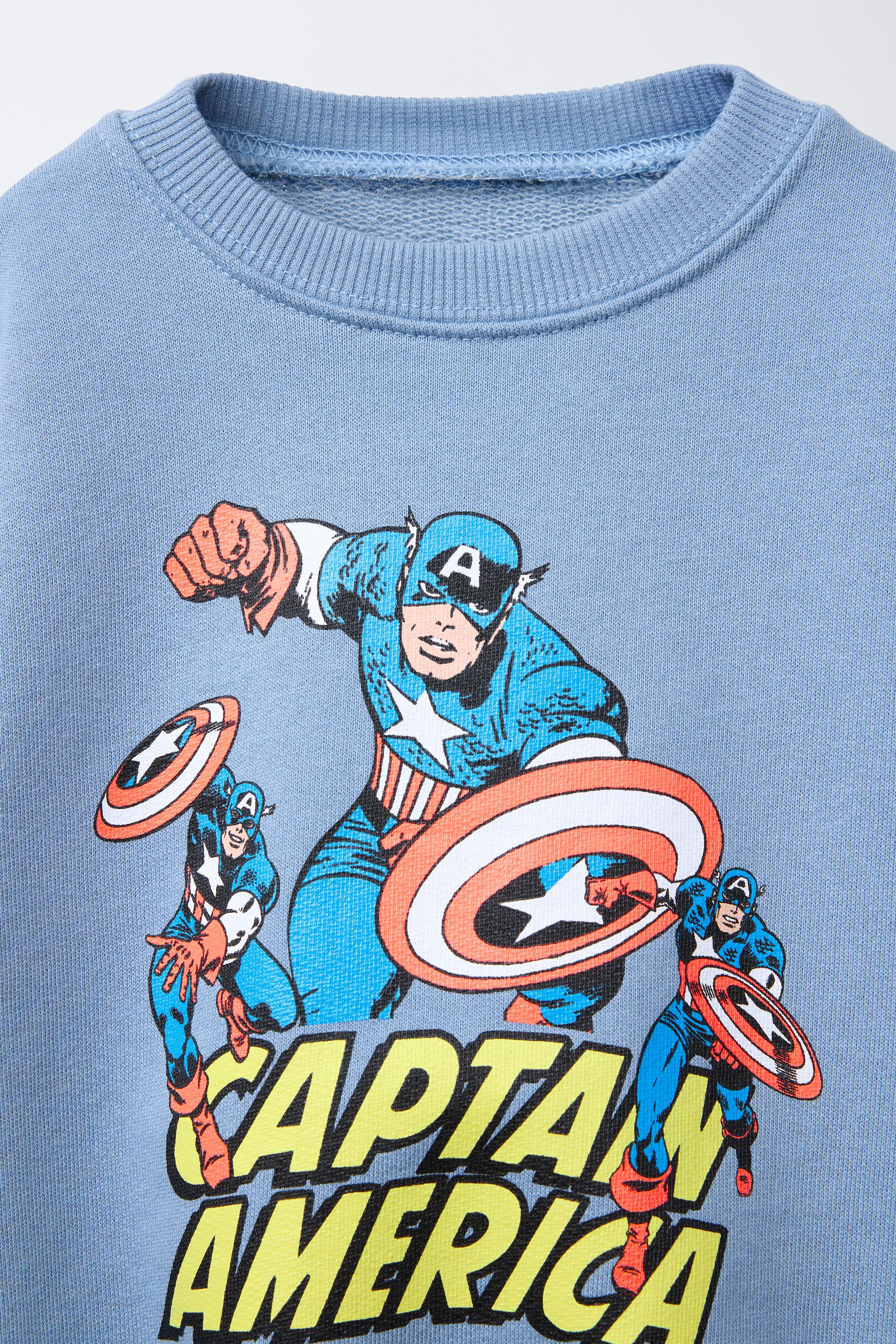 キャプテン・アメリカ©MARVEL プリントスウェットシャツ