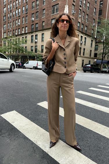 БРЮКИ С ПОЯСОМ — ZW COLLECTION — КАРАМЕЛЬНЫЙ от Zara