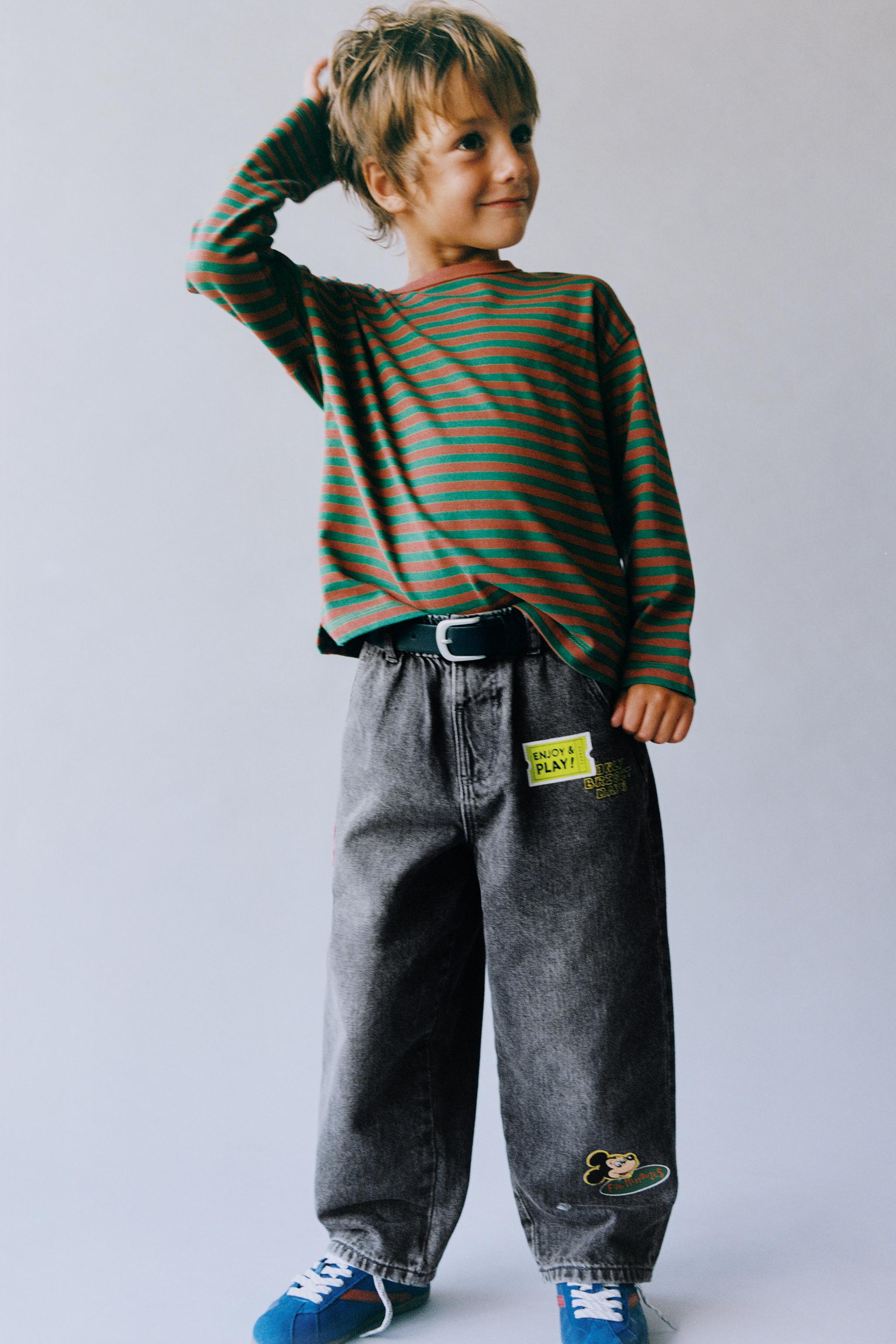Детские джинсы Zara MICKEY MOUSE © DISNEY PATCH STRAIGHT JEANS