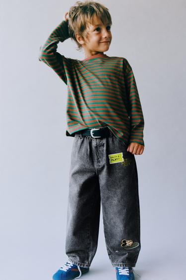 MICKEY MOUSE © DISNEY PATCH STRAIGHT JEANS - Grey marl by Zara
